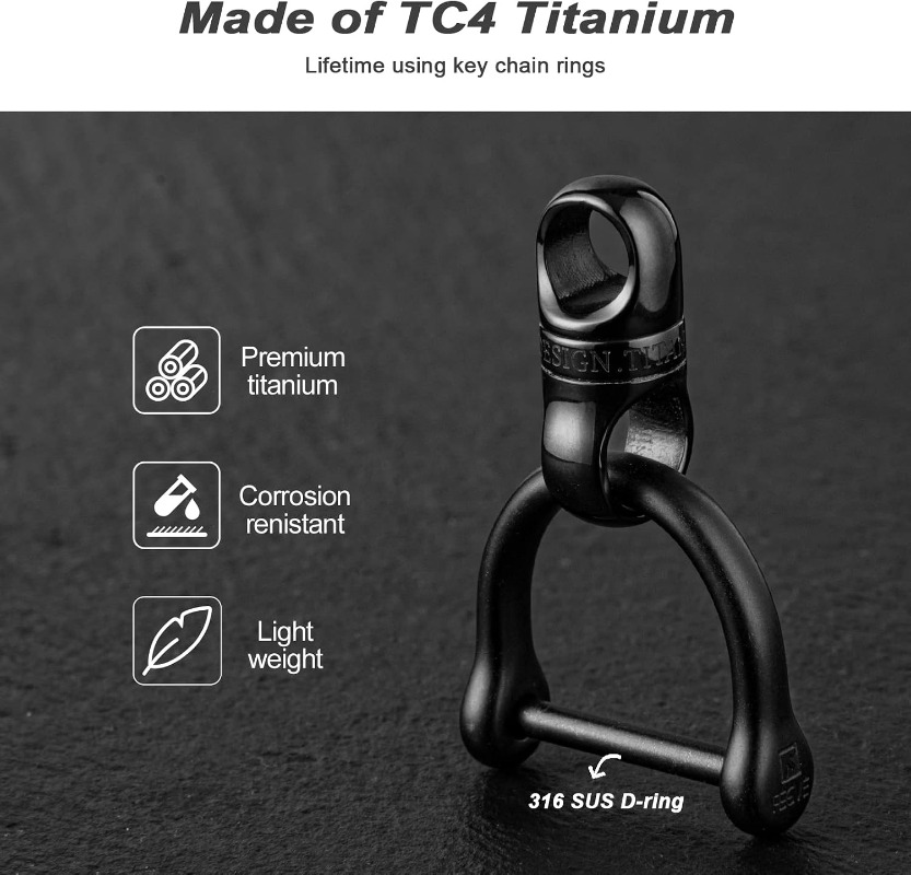 Portachiavi in titanio con mos - Edc Carry Clip recensione e prezzo